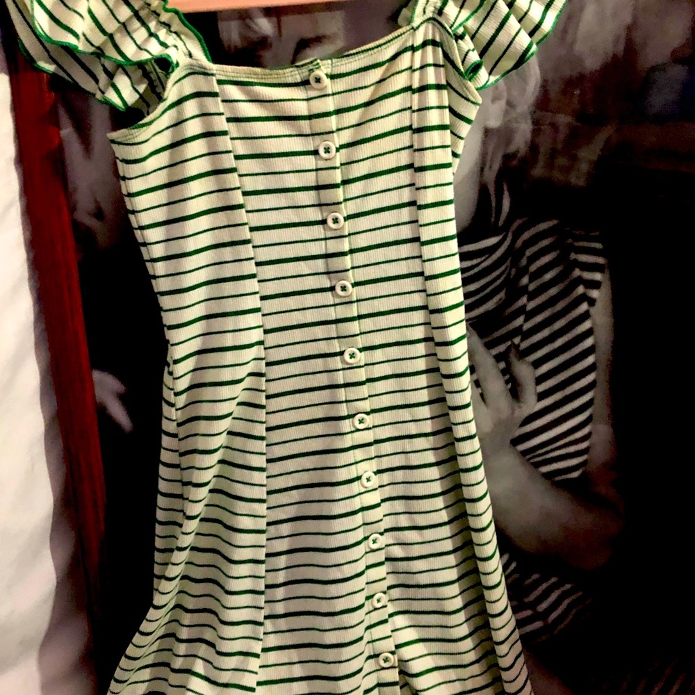 Green and white striped dress forever 21